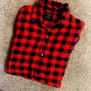 MENS J CREW BUTTON DOWN FLANNEL SIZE SMALL